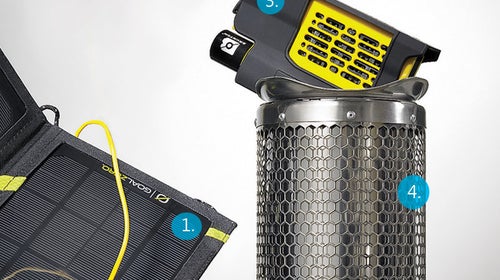 goal zero nomad eton boost turbine 4000 brunton hydrogen reactor biolite campstove energy cooking camping wilderness battery power solar charger