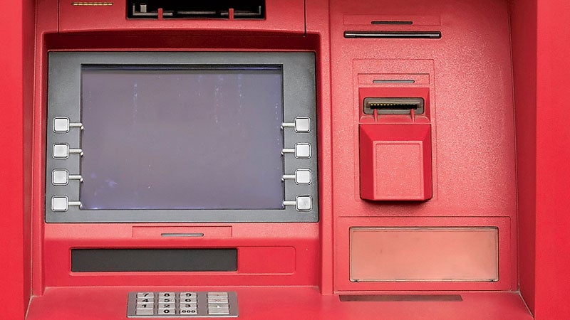 Street ATM machine bank account safety overseas travel