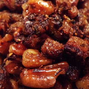 Not your grandmother's stuffing. Not your mother's stuffing, either. In fact, it's not really even a stuffing. Whose is this, and what? (Answer: It's more of a hash, and it's yours.)