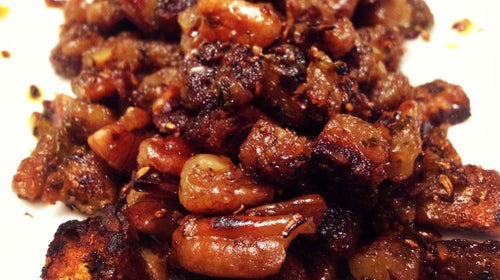 Not your grandmother's stuffing. Not your mother's stuffing, either. In fact, it's not really even a stuffing. Whose is this, and what? (Answer: It's more of a hash, and it's yours.)