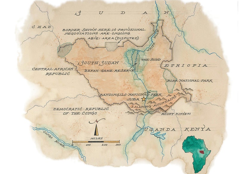 map south sudan