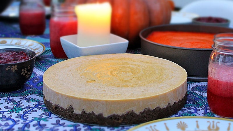 Almost-raw vegan pumpkin pie from ultraman Rich Roll.