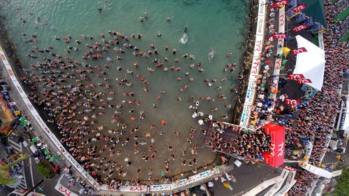 An aerial view during the 2013 Ironman World Championship.