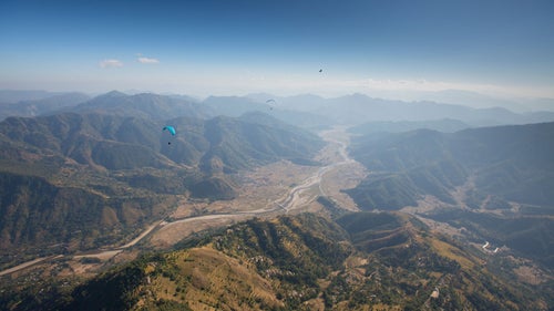 Floating Flying High Himalayas Khilong Nepal Paragliding Sirkot Sky