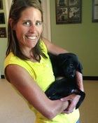 The author and puppy Pete.