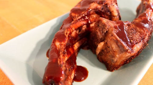 Outside Online Cooking ribs