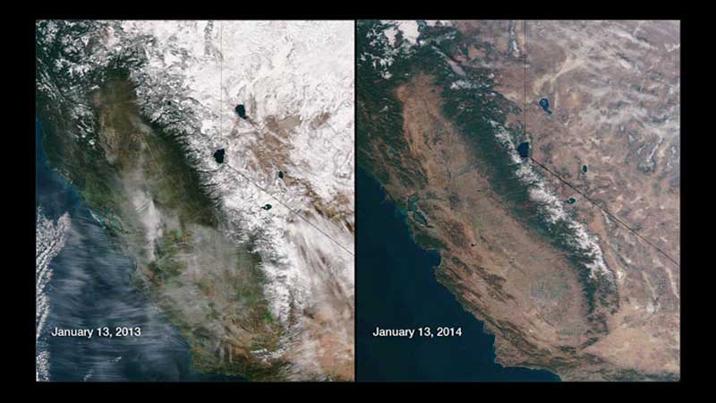 noaa california drought edmund brown map conditions fire noaa