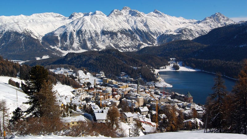 St. Moritz resort in the Swiss Alps.