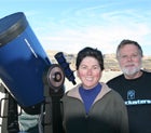 Tucker at Sossusvlei Desert Lodge Observatory in Namibia.