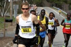 Ryan Hall leads the 2009 Boston Marathon