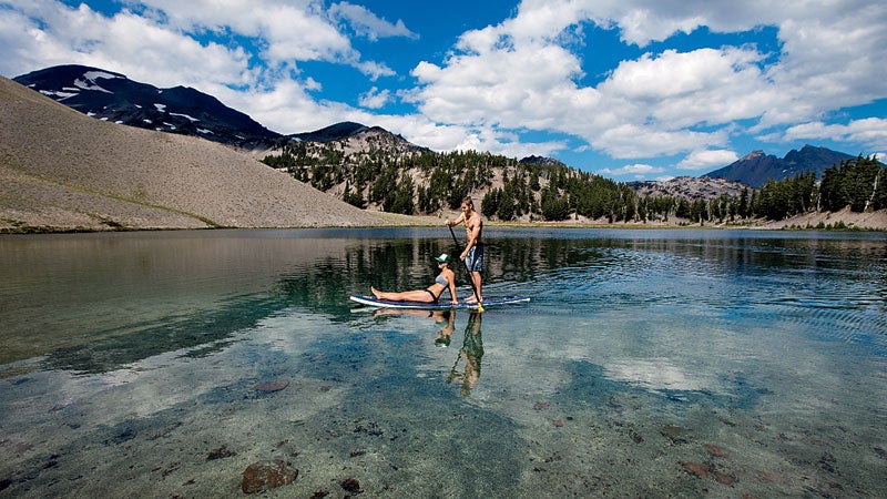 cascade lakes highway moraine lake sup