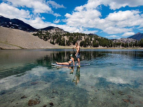 cascade lakes highway moraine lake sup