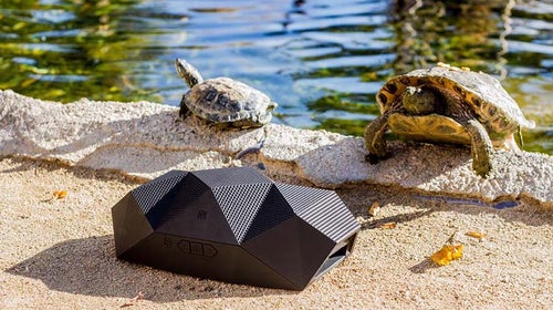 Outdoor Tech's indestructible Big Turtle Shell speaker.