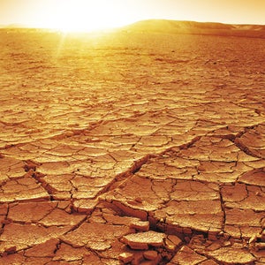 Sunset at a desert