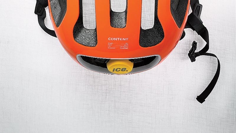 The POC Octal helmet already comes equipped with the ICEdot emergency sensor (that little yellow disc up front).