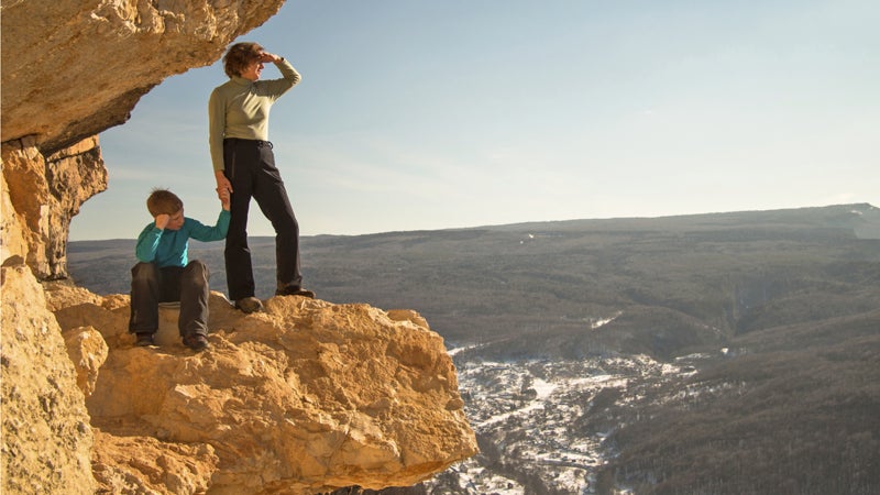 Parenting is a risky business before you try to do it on a mountain.