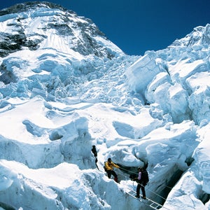 OutsideOnline Inside Outside Everest climbers Khumbu Icefall ladders crevass