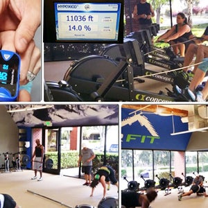 Athletes train at Leisure Sports's newest hypoxic training room, Air Fit.