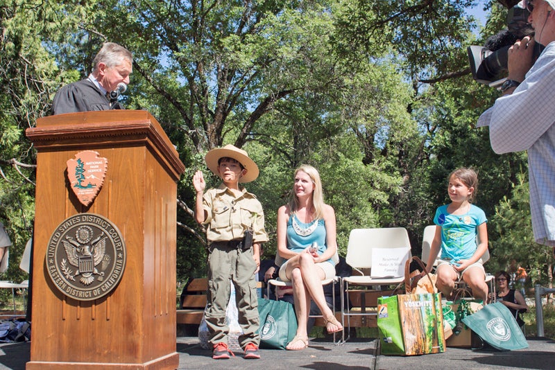 make-a-wish yosemite yosemite national park gabriel lawan-ying junior ranger ranger nature hike nature walk search and rescue injury park ranger Ed Visnovske simulation oath honor national park service eastern district of california judge official