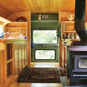 An idea of what The Nomads Bus will look like on the inside once it's been refurbished.