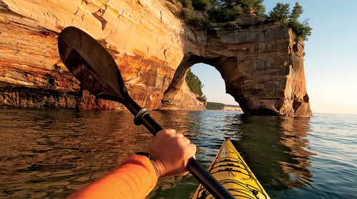 Michigan's Pictured Rocks National Lakeshore fills all your outdoor-fun needs: fishing, hiking, and of course, paddling.
