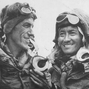 Norbu's father, Tenzing Norgay, with Sir Edmund Hillary in 1953. Norbu himself has spent time around Everest with Hillary, but this year, he says, the tragedy that killed 16 Sherpas has tinged the familiar place with sorrow and angst.