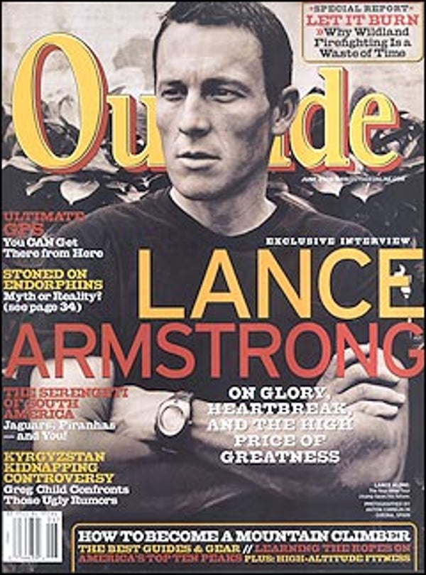 Lance alone: The four-time Tour champion faces his future.