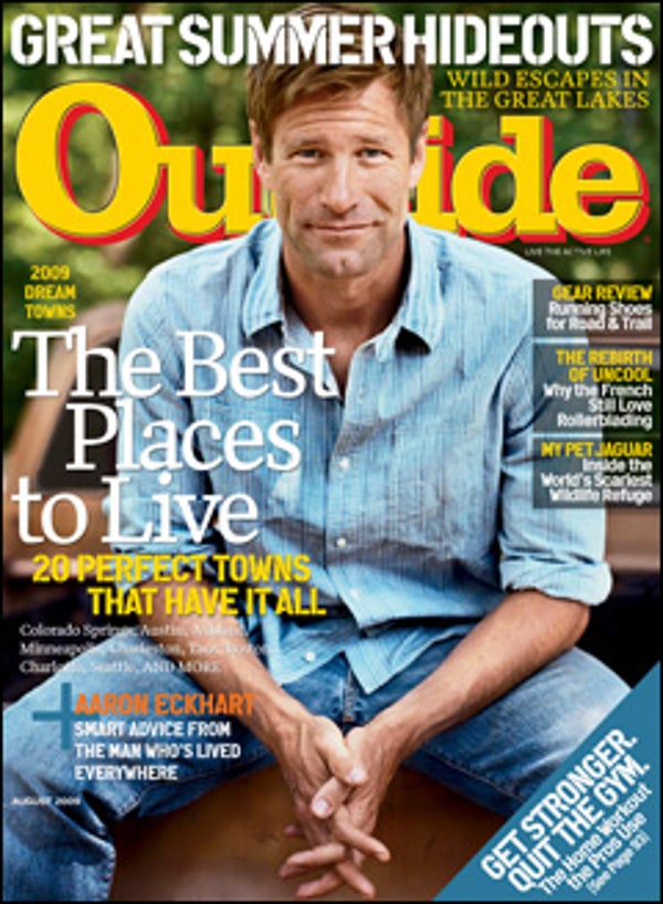Aaron Eckhart, Outside Magazine, August 2009