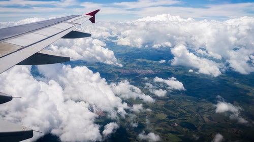 A kid's new view of the world starts with the view out of an airplane window.