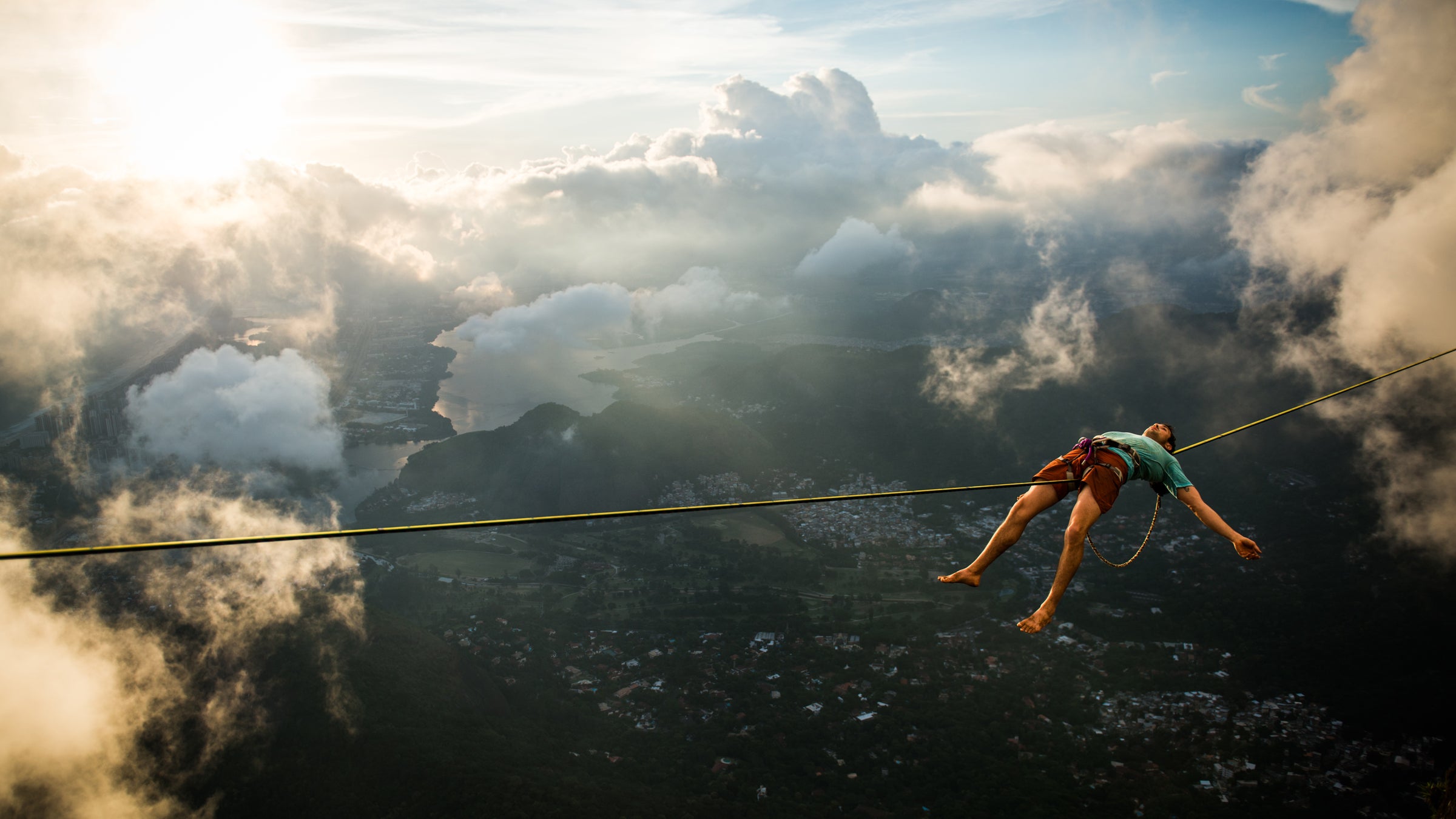 Extreme Sports: Slackline over Rio  Extreme Sports and Healthy Lifestyle