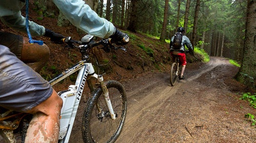 e-bikes cycling outside