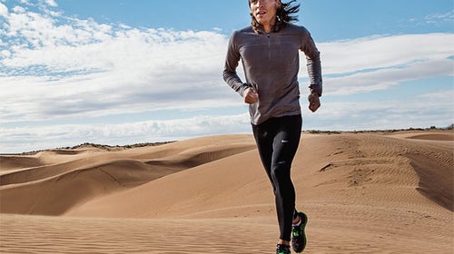 Training for an ultramarathon on the sand dunes near Arizona's Canyon de Chelly.
