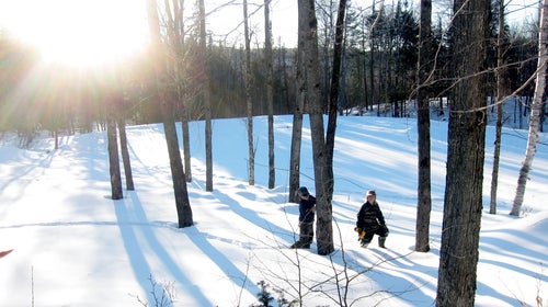 unschooling education ben hewitt outside families parenting kids vermont snow winter