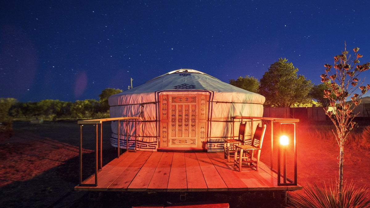 Rent a Yurt Under Texas Stars