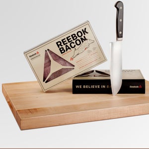 bacon reebok eat and drink ac shilton outside outside magazine outside online the current We Believe in Bacon marketing stunt