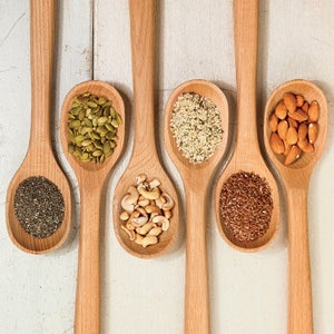 seeds chia pumpkin cashew hemp flax almonds smoothies health nutrition outside