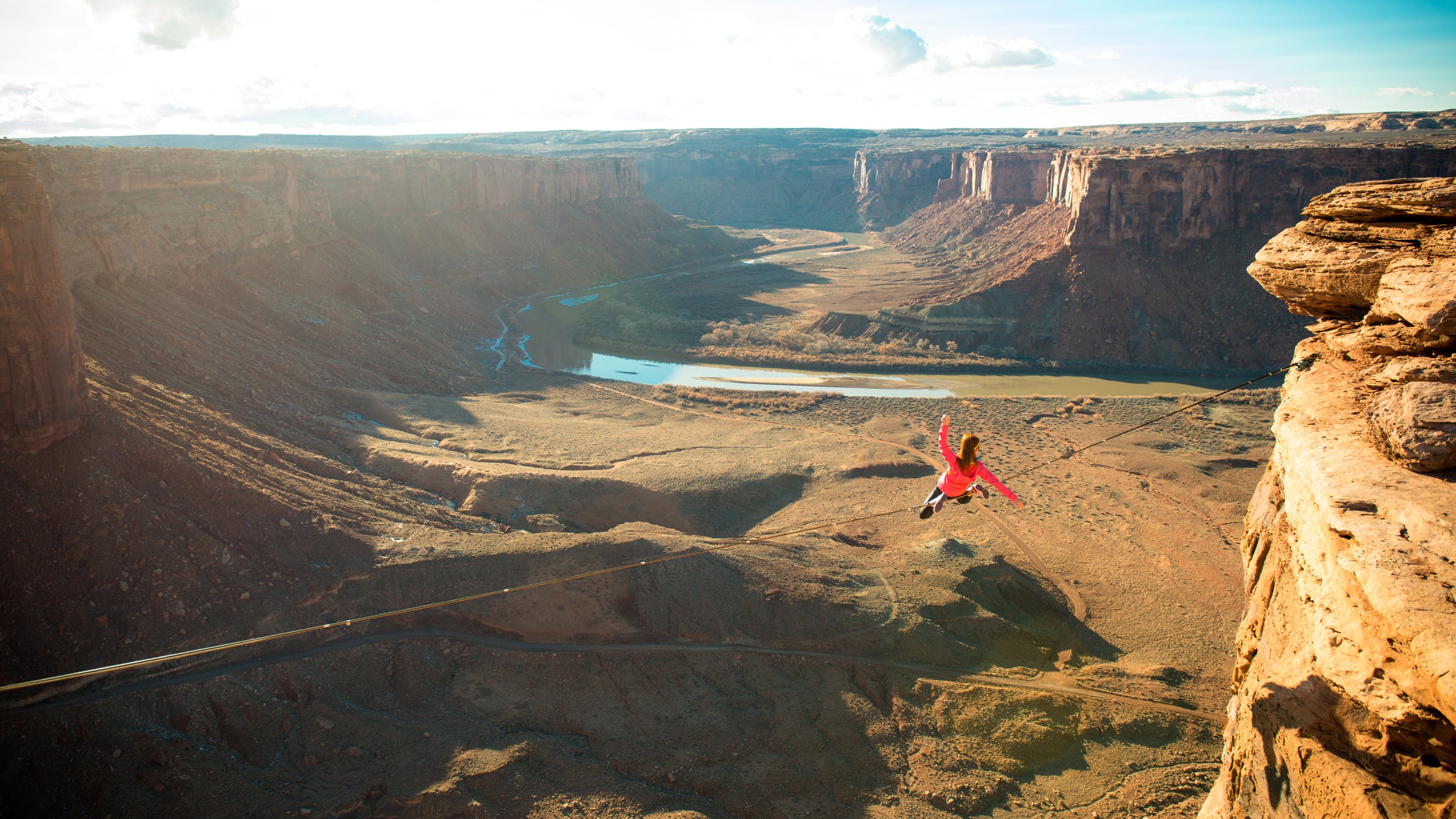 slacklining highlines moab utah viewfinder green river