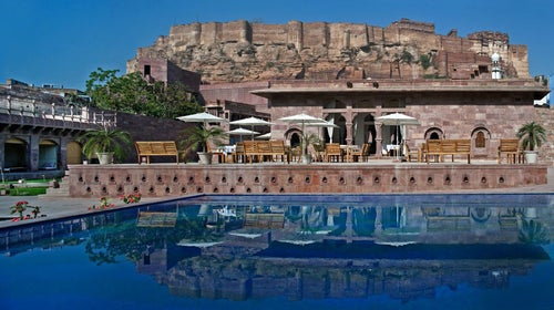 The Raas' ensconced, organic feel mirror the the walled city of Jodphur in which it stands.