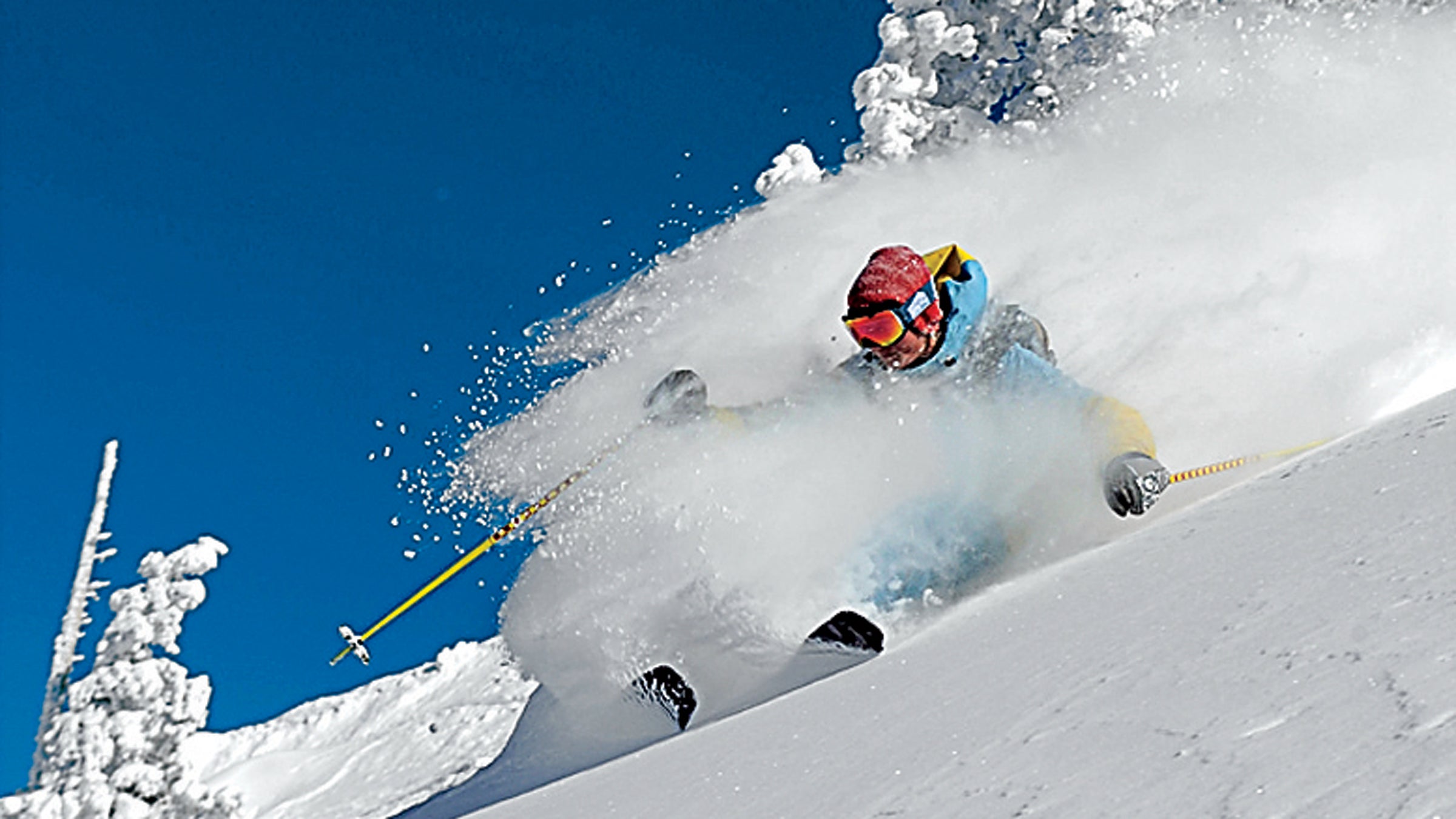 Testing powder skis at the 'Bird.