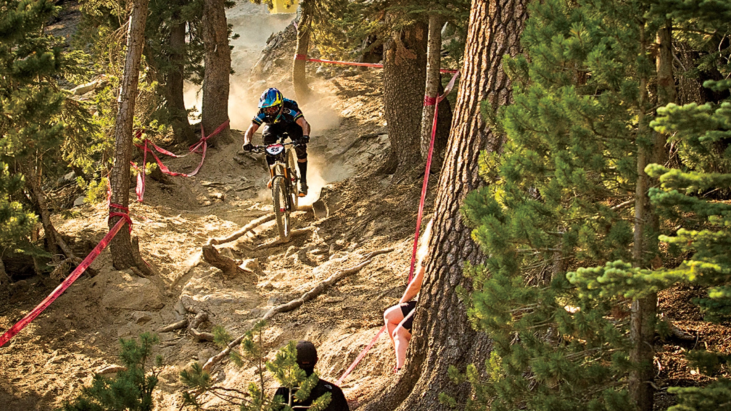 Southern California's largest ski resort is also great for mountain bikers. Case in point: Mammoth's Kamikaze Games.