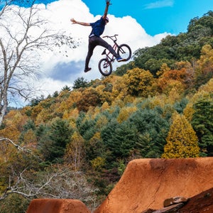 biking fall colors red bull dreamline