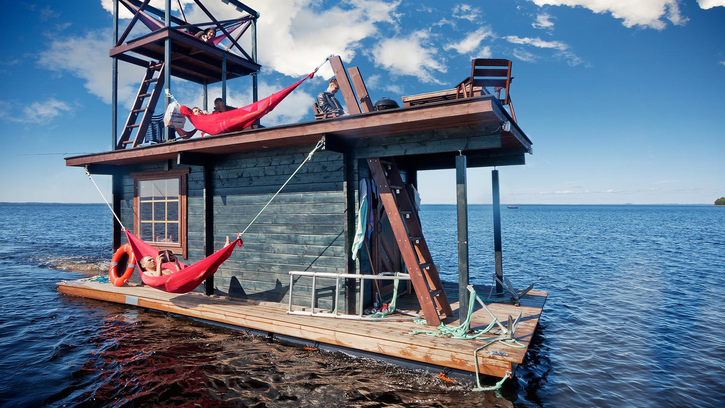 Fact: Finland has one sauna for every three citizens. And at least one of them floats.