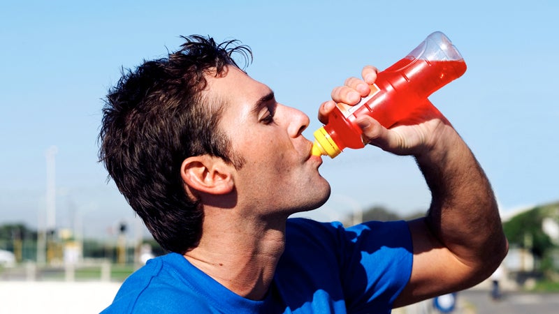 Keep that sports drink away from your pearly whites. The high sugar and acid in these beverages is bad news for teeth.