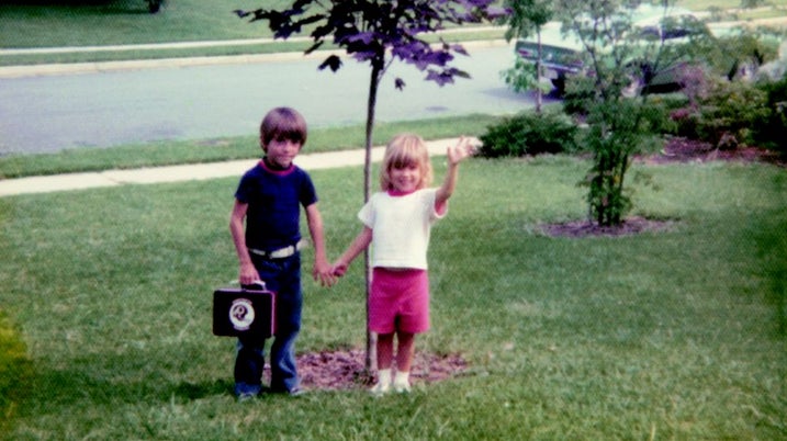 Chris and Carine McCandless outside their Annandale, Virginia, home.