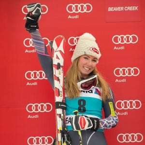 mikaela shiffrin outside skiing athletes profile