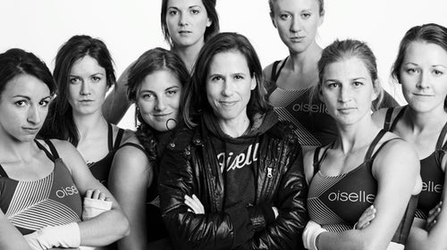 Oiselle founder Sally Bergensen (center), a competitive marathon runner herself, founded Oiselle in 2007 to give women what they wanted in athletic apparel.