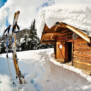 Alberta Canada Halfway Hut Lake Louise Skoki Lodge cabin mountains skiing winter