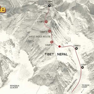 The First Ascent team makes progress up the West Ridge toward Camp III