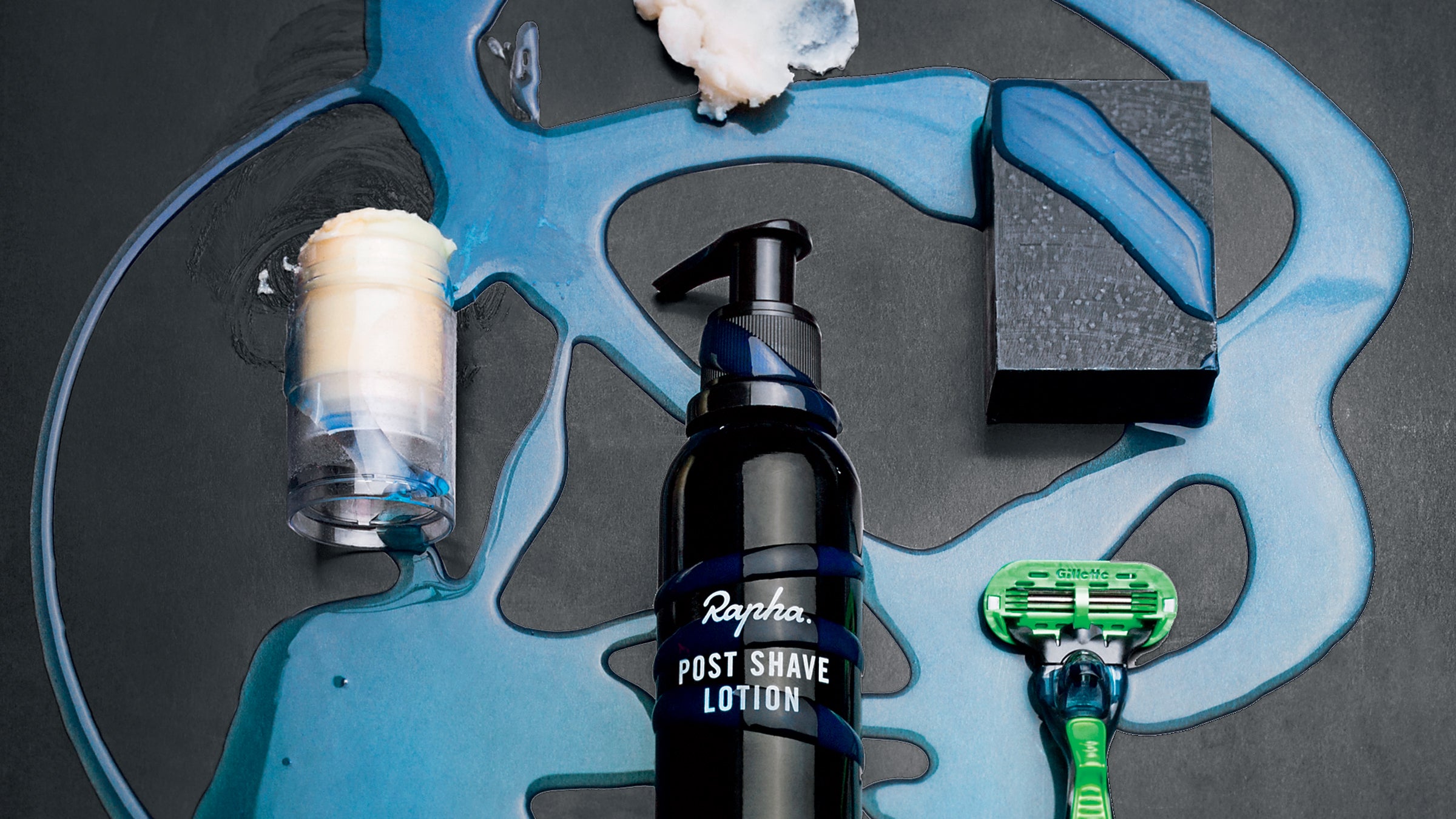 Doc's Natural Chafe Stick Sportique shaving cream Herbivore Botanicals Bamboo Cha Gillette Body razor Rapha Post Shave lotion Assos Active Wear cycling dopp kit