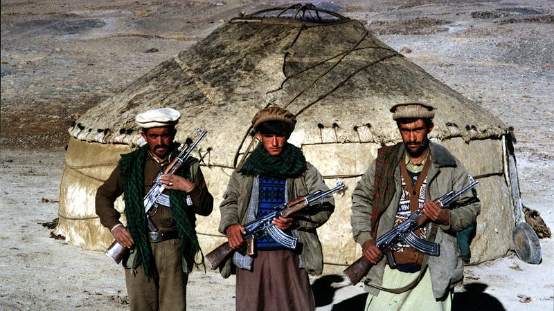 Islamic guerrillas allied with  northeastern Afghanistan June 2000.